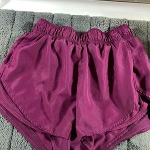 Athletic Works Purple Berry Lined Shorts with Pockets